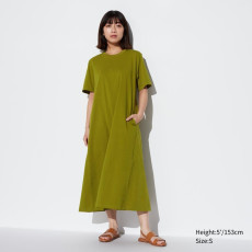 女裝 AIRism 棉質連身裙 [短袖]