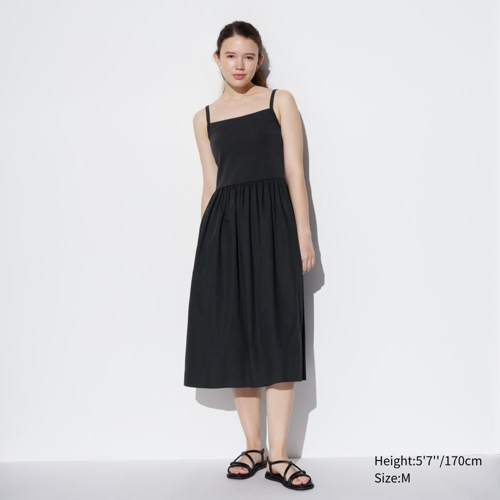 女裝 拼接吊帶連身裙 [附胸墊]